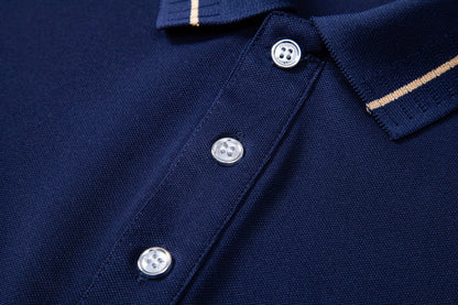 New men's T-shirt classic short sleeved polo shirt summer top casual T-shirt button collar oversized casual polo shirt