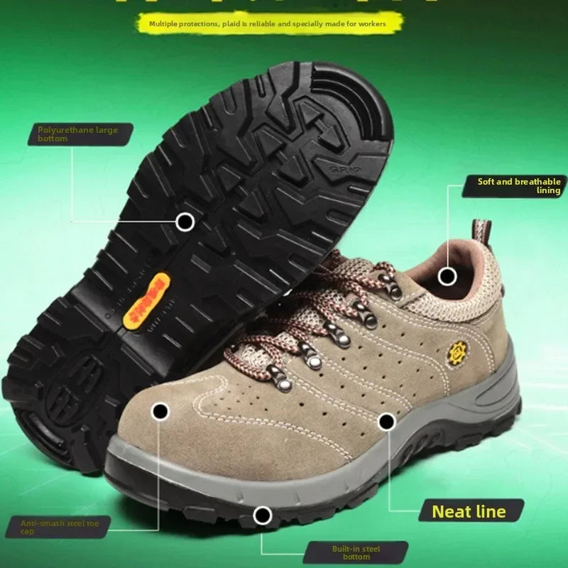 Summer Breathable Labor Protection Shoes Welding Work Shoes Anti Smashing Anti Piercing Lightweight Comfortable Footwear