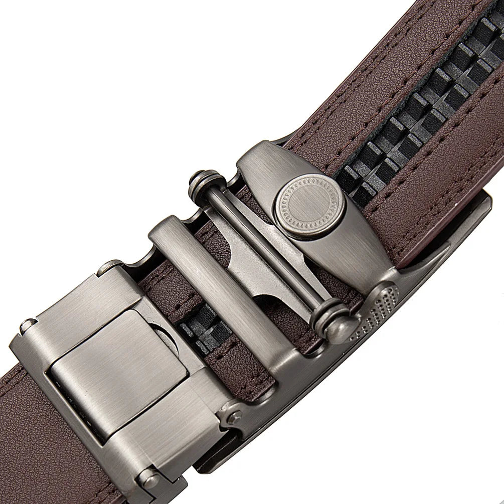 Famous Brand Belt Male Designer Automatic Buckle Genuine Leather Men Belt  Luxury Belts for Men 3.5cm New Black Brown Plus Size