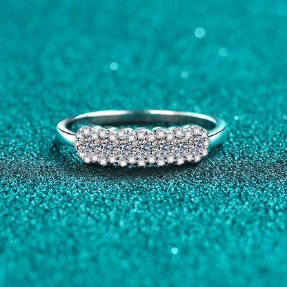 GRA 2mm Full Moissanite Ring for Women Lab Created Diamond S925 Sterling Silver Plated 18k Wedding Jewelry Wholesale