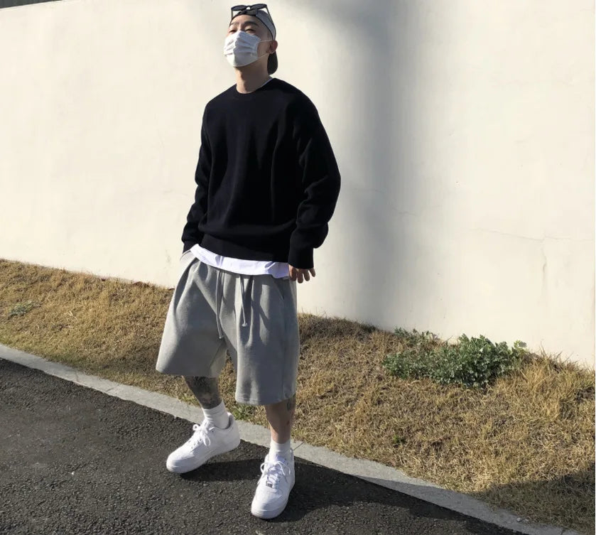 Men's Gym Fitness Loose Shorts Casual Street Hip Hop Workout Bodybuilding