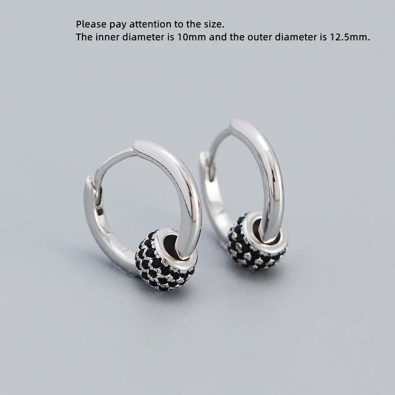 925 Sterling Silver Earring Zircon Sun Flower Ear Ring Geometric Style Water Drop Ear Bone Cute Temperament Woman Girl Ear Jewel