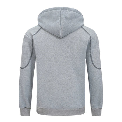Men's Long Sleeve Zip Up Hoodie Casual Athletic Sweatshirt Hooded Jacket with Pockets Spring Fall Warm Fleece Lined Coat Outwear