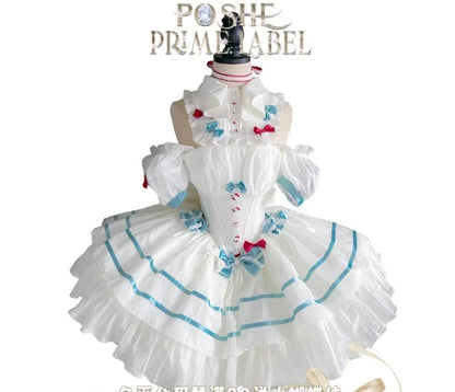 Girls Birthday Lolita Dress 2024 Spring and Summer Women's Tube Top Satin Bowknot Slim Pettiskirt Short Mini Party Dress