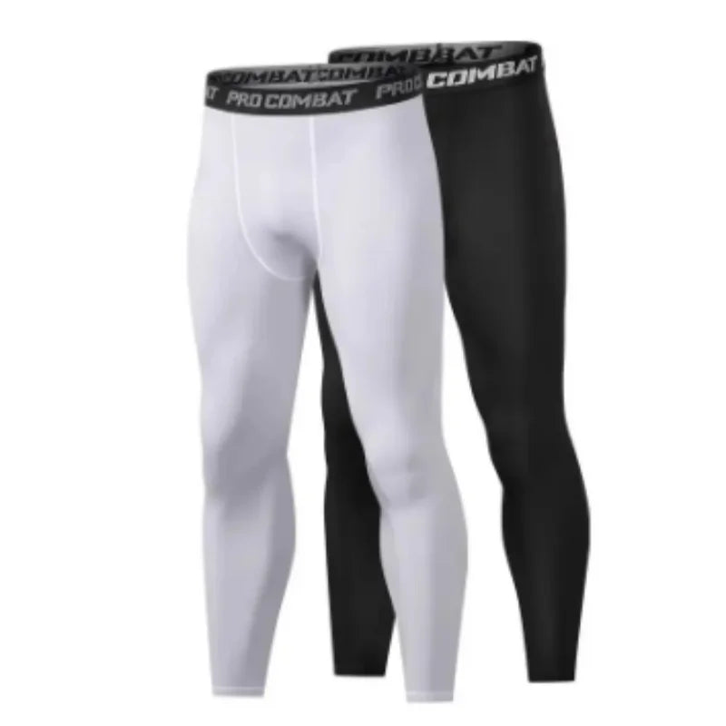 Men Compression Tight Leggings Running Sports Male Gym Fitness Jogging Pants Quick Dry Trousers Workout Training Yoga Bottoms