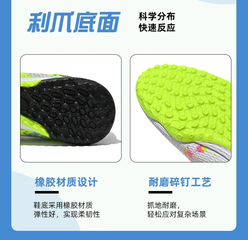 Men New TF Football Boots Society Indoor Original Top Quality Non Slip Male Soccer Shoes Sneakers Ultralight Breathable Ankle