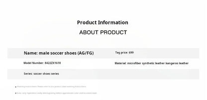Professional Match Football Shoes Kangaroo Leather Fg Anti Slip Football Boots Ag Daily Training Indoor Football Shoes