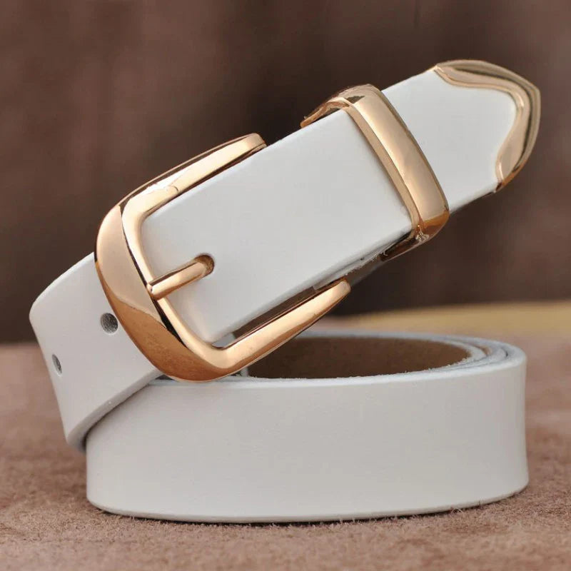 Women's Strap Casual All Match Women Brief Genuine Leather Belt Women Strap Pure Color Belts Top Quality Jeans Belt L27