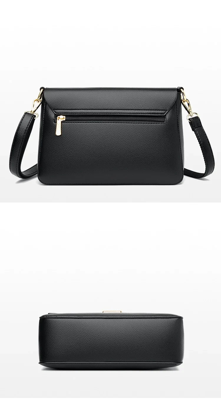2025 New Trend Fashion Message Geniune Leather Girls Crossbody Women Shoulder Bags Big Size Capacity Multifunction Shopping Lady