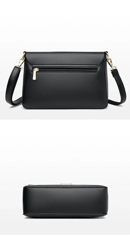2025 New Trend Fashion Message Geniune Leather Girls Crossbody Women Shoulder Bags Big Size Capacity Multifunction Shopping Lady