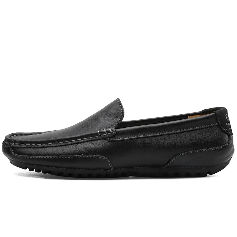 Genuine Leather Breathable Mocasines Casual Loafers Leather Shoes For Men Slip On Formal Italian Driving Flat Chaussure Homme