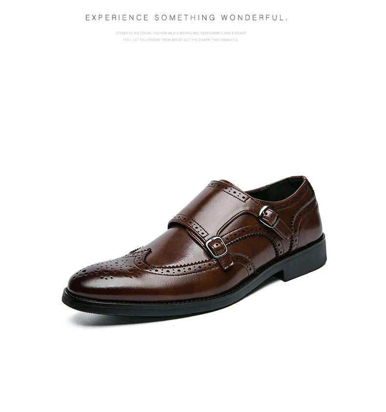 Classic Dress Shoes Men Trend Casual Business Office Leather Shoes For Men Large Size 48 Social Party Formal Brogues Shoes Male