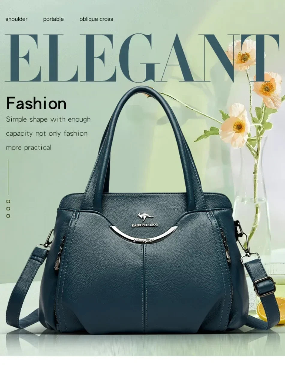 Luxury Purses and Handbags High Quality Soft Leather Shoulder Crossbody Bags for Women 2024 Elegant Tote Messenger Sac A Main