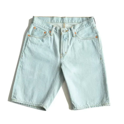 Men Shorts Jean Shorts Indigo Selvedge Denim for Summer Casual Regular Fit