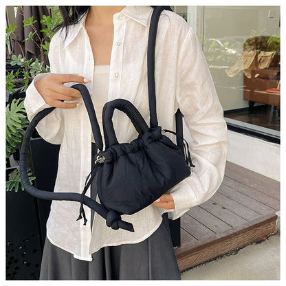 Women's Casual Single-shoulder Bag Large Capacity Nylon Backpack Women's Down Cotton Winter Tote Bag Portable Makeup Handbag