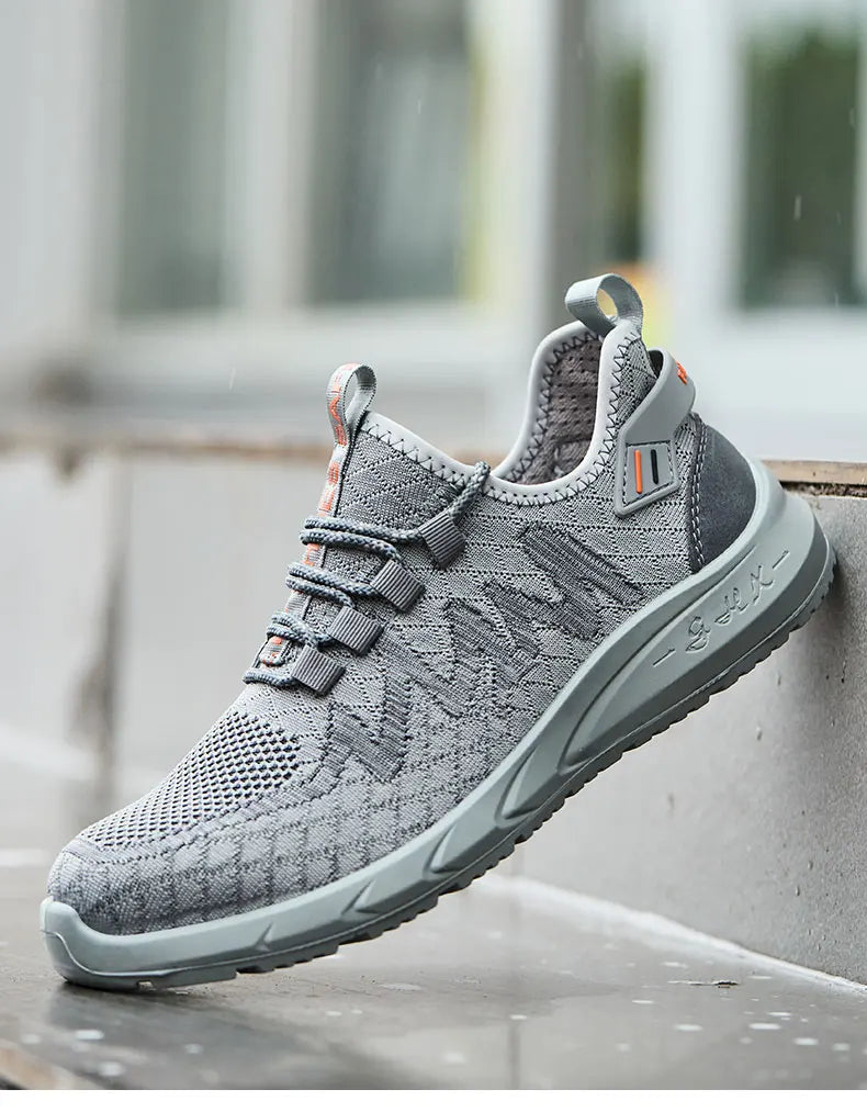 Lightweight Safety Shoes Men Steel Toe Sneakers Puncture Proof Breathable Work Safety Boots Man Comfy Construction Work Shoes