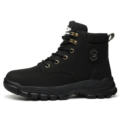 Winter Warm Men's Work Safety Boots Waterproof Rugged Steel Toe Shoes Sneakers Safety Protection Coldproof