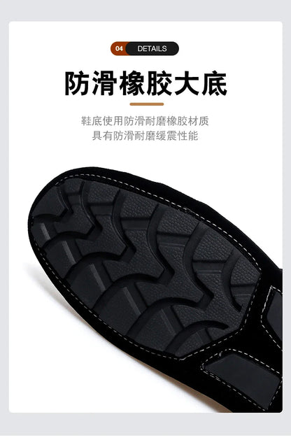 48 Extra Large Size Frosted Couple Style Halloween Gift 2025 Autumn New Beanie Shoes British Style Slip-On Lazy Men's Shoes Driving Lightweight Non-Slip Casual Leather Shoes