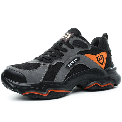 Rotary Buckle New Work Sneakers Lightweight Protective Shoes Safety Industrial Puncture-Proof Anti-smash Men Steel Toe Shoes