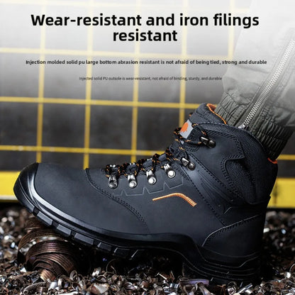 Men's Anti-Static Wear-Resistant Labor Protection Shoes Safety Smashing Protection Work Shoes for Factory Use