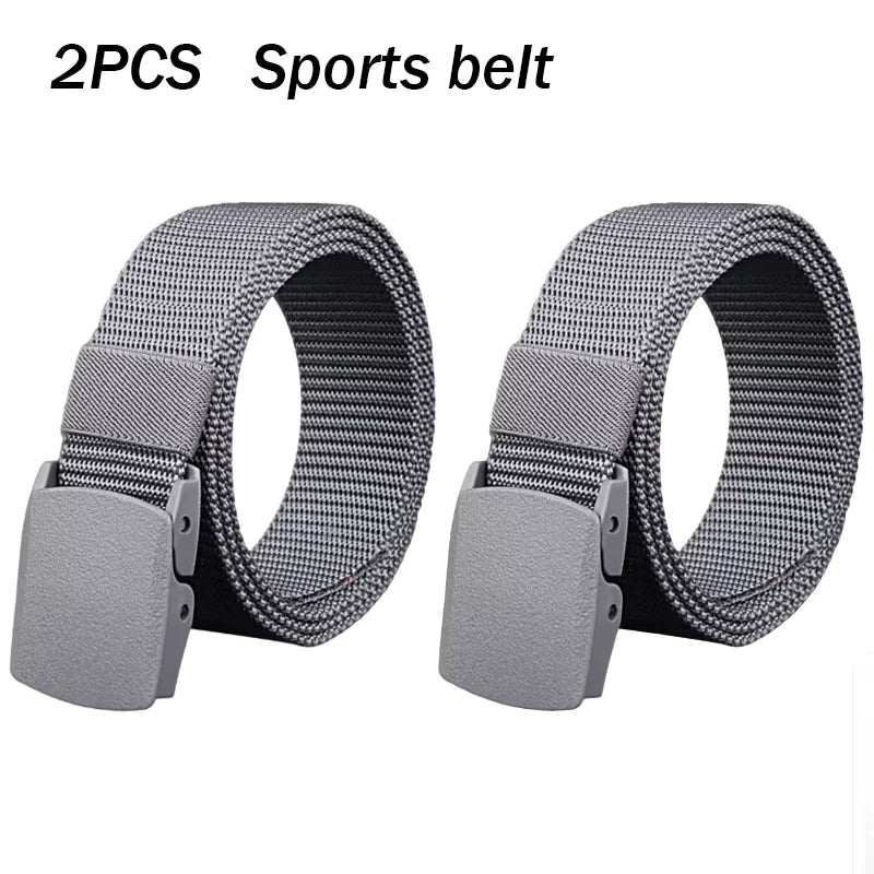 1/2PCS Military Men Belt Army Belts Adjustable Belt Men Outdoor Travel Tactical Waist Belt with Plastic Buckle for Pants 120cm