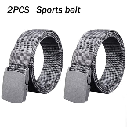 1/2PCS Military Men Belt Army Belts Adjustable Belt Men Outdoor Travel Tactical Waist Belt with Plastic Buckle for Pants 120cm