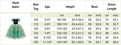 Anna Elsa Costume Children Princess Dress for Girls Kids Cosplay Snow White Christmas Carnival Party Disguise Outfit
