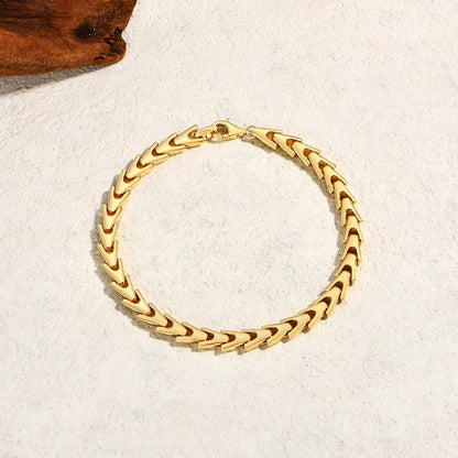 S925 Sterling Silver Trendy Punk Cuban Chain Hip Hop Style for Women Men Yellow Gold Plated Kpop Bracelet Party Jewelry