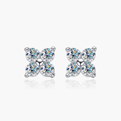 100% 925 Sterling Silver 0.1ct 3mm Moissanite Stud Earrings For Women 18K Gold Plated Sparkling Wedding Party Fine Jewelry