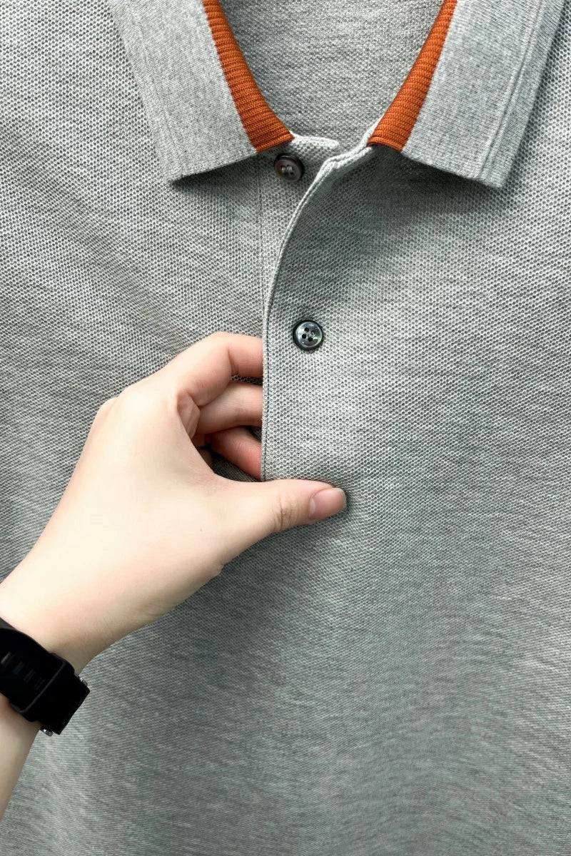 Summer hot search brand new 100% pure cotton comfortable polo shirt personalized men's letter embroidery best-selling short top