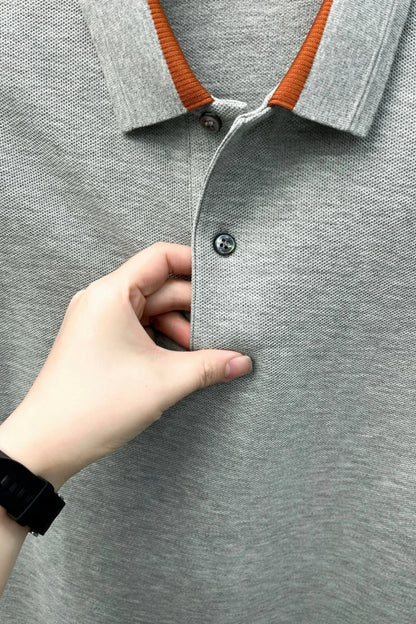 Summer hot search brand new 100% pure cotton comfortable polo shirt personalized men's letter embroidery best-selling short top