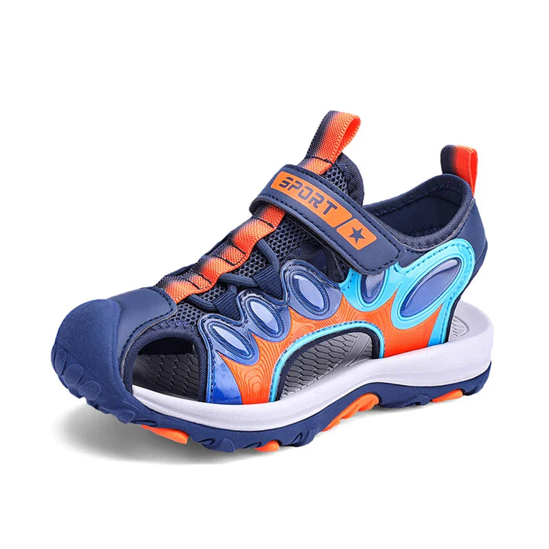 Summer Sport Sandals for Children's 5-16 Years Boys Breathable Anti-Slip Beach Water Shoes Outdoor Anti-Bump Walking Sandails