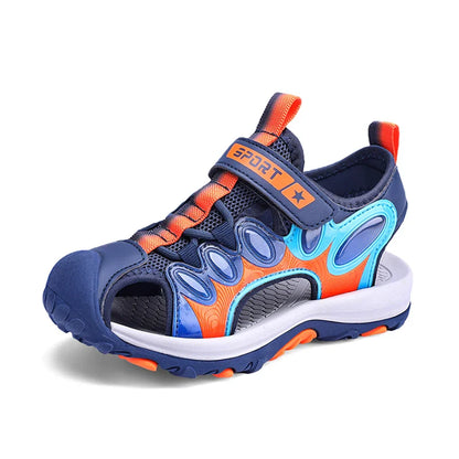 Summer Sport Sandals for Children's 5-16 Years Boys Breathable Anti-Slip Beach Water Shoes Outdoor Anti-Bump Walking Sandails
