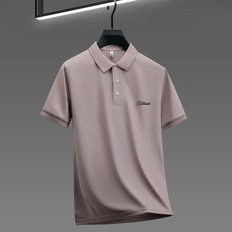 designer men's high quality brand short sleeves polo shirt lapel letter printing ventilate t-shirt business leisure men's wear