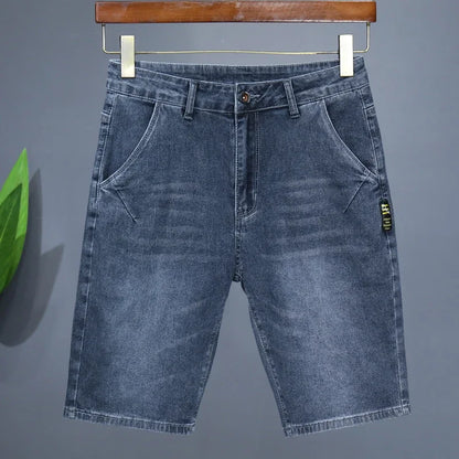 Men's Straight Casual Denim Shorts Simple Solid Cargo Slim Jeans Comfortable Breathable Bermuda Short Pants Summer 2025 Y2K