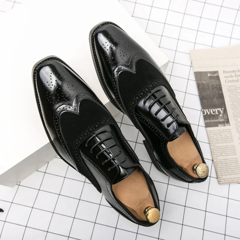 Trend Formal Brogues Social Office Shoes For Men Classic Casual Business Shoes Men High Quality Wedding Dress Shoes For Men