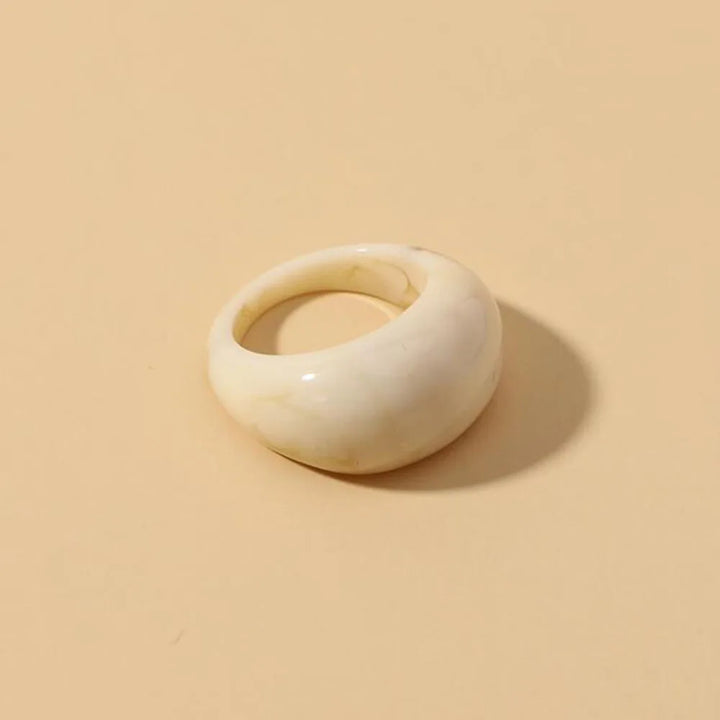 Round Rings For Women Big Kpop Finger Ring For Girls Punk Resin Ring