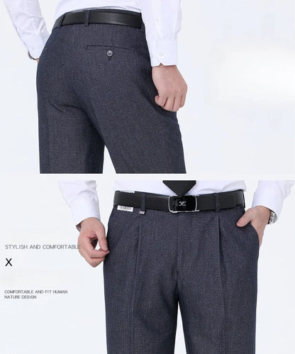 Men's High-End Summer Wool Blend Trousers, Traf Suit Pants,Business Formal , Man Pants,Wool Dress Pants for Men