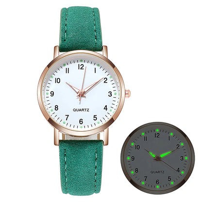 Fashion Watch For Women Leather Belt Watches Ladies Luxury Analog Quartz Luminous Wristwatch Clock Relogio Feminino