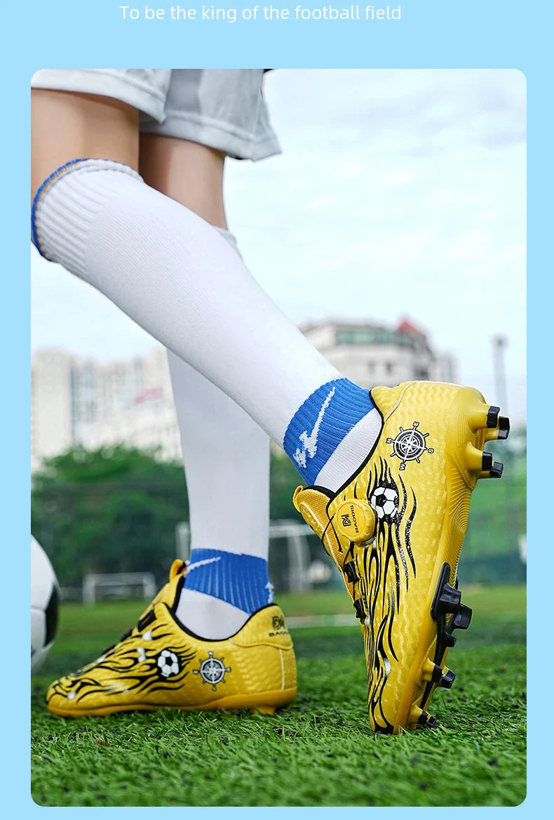 New Children Soccer Cleats Football Boots TF FG Anti-Slip Comfortable Training Shoes Outdoor Indoor Sneakers for Kids Boys Girls