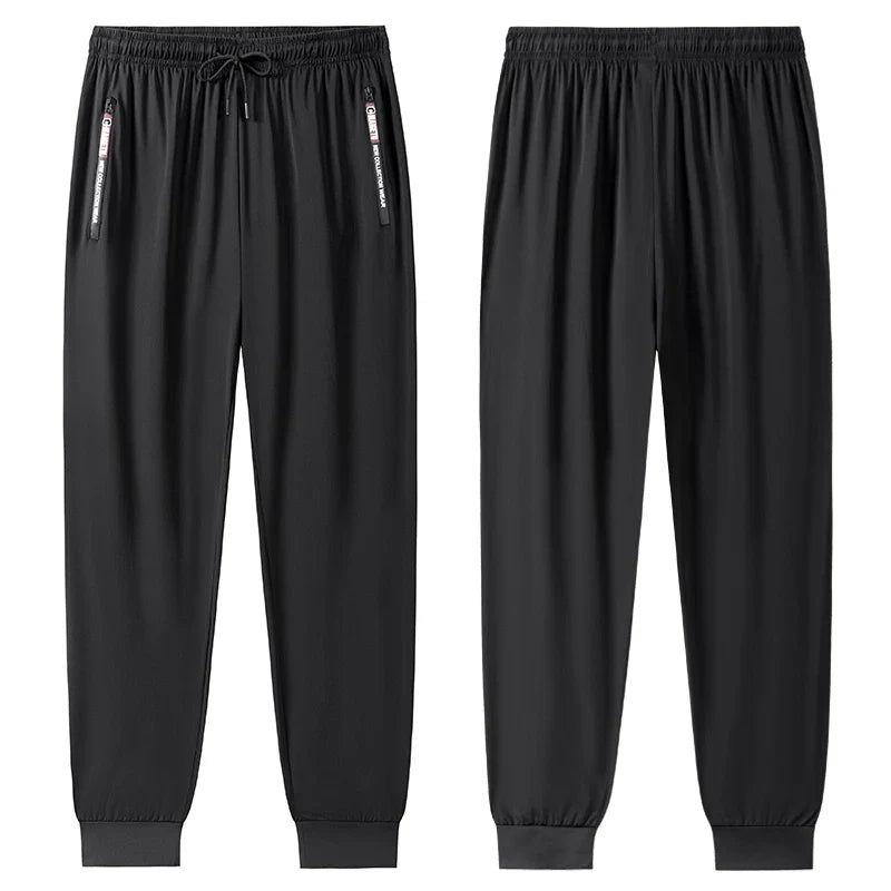 Men's Athletic Stretchy Quick Dry Pants with Zipper Pockets Lightweight Sweatpants for Outdoor Hiking Fishing Running Workout