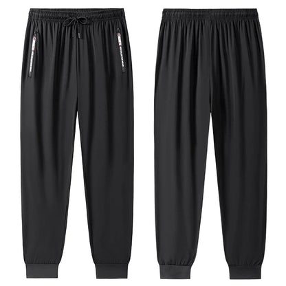 Men's Athletic Stretchy Quick Dry Pants with Zipper Pockets Lightweight Sweatpants for Outdoor Hiking Fishing Running Workout