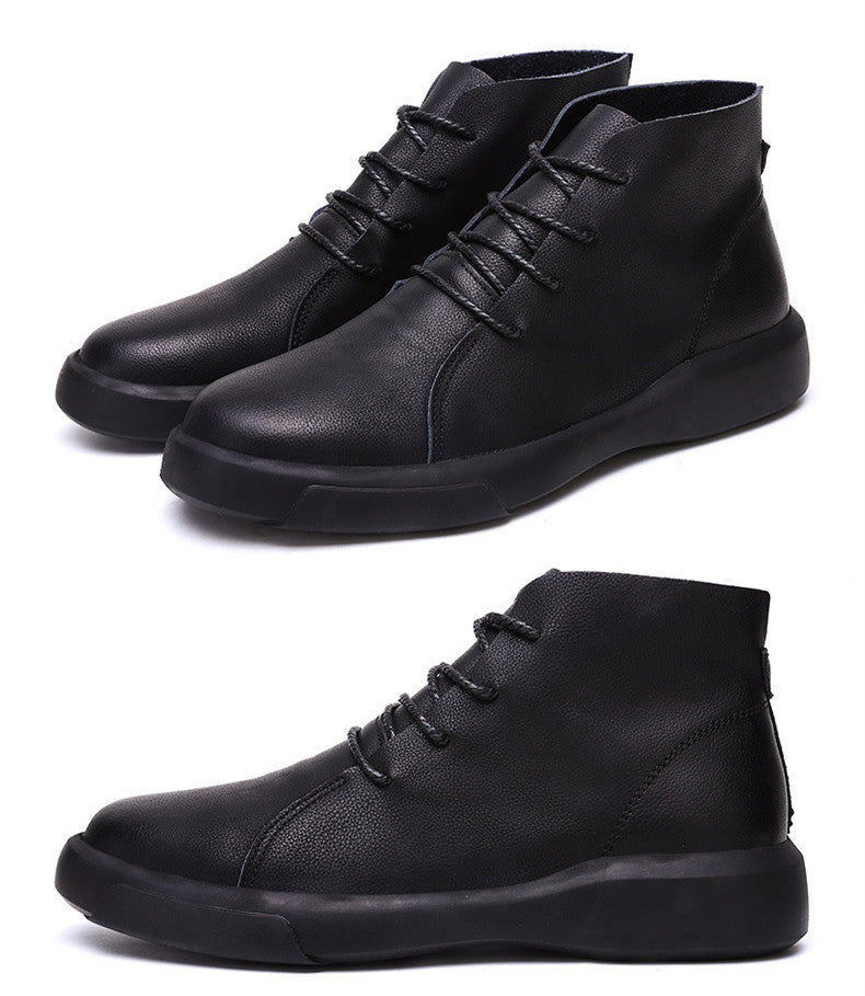 Winter Men Boots High Quanlity Warm Leather Mens Ankle Boots Male Waterproof with Fur Snow Boots Casual Shoes for Men Botas