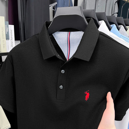 High end brand 100% cotton short sleeve polo shirt men luxur pony embroidery comfort breathable fashion T-shirt summer new top
