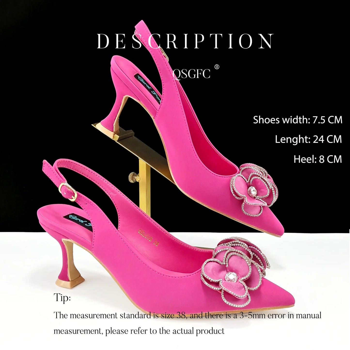 Party Shoes And Bag Ladies Heel Decoration Pure Elegant Flower Wedding Shoes And Bag Full Rhinestone Fashion Handbag