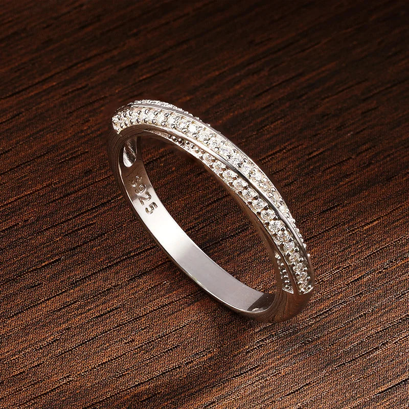D VVS Original Moissanite Rings for Women Men 1mm Lab Diamond Wedding Eternity Band Jewelry s925 Sterling Sliver Ring