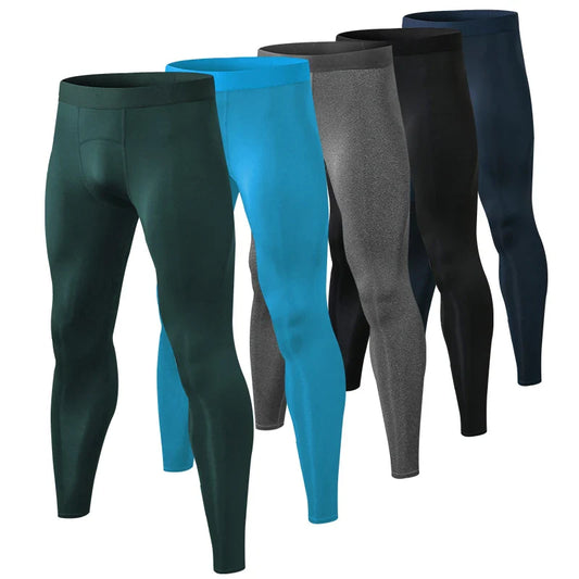 Men's Running Leggings Quick Dry Gym Fitness Sports Pants Workout Training Jogging Sports Trousers Compression Sport Pants