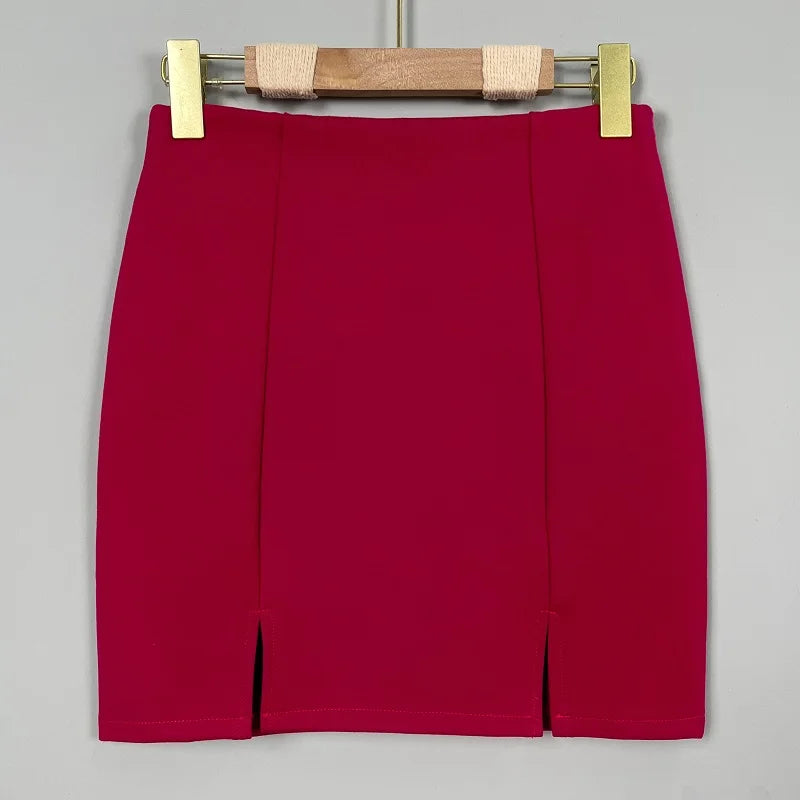 Korean Style 2026 Summer New Slim Comfortable Sexy Mini Skirt Elegant Solid Slim Versatile High Waist Bodycon Skirts for Women