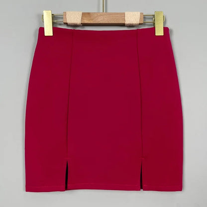 Korean Style 2026 Summer New Slim Comfortable Sexy Mini Skirt Elegant Solid Slim Versatile High Waist Bodycon Skirts for Women