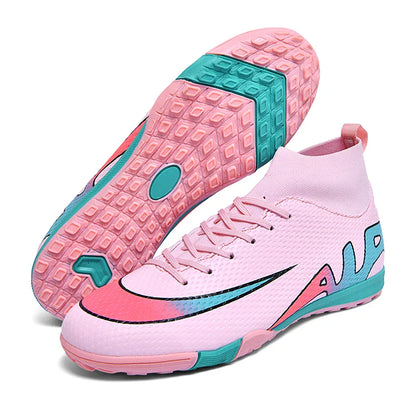 Men Professional Soccer Cleats FG/TF Football Boots Non Slip Breathable Training Shoes Outdoor Match Sneakers Grass Turf Sports